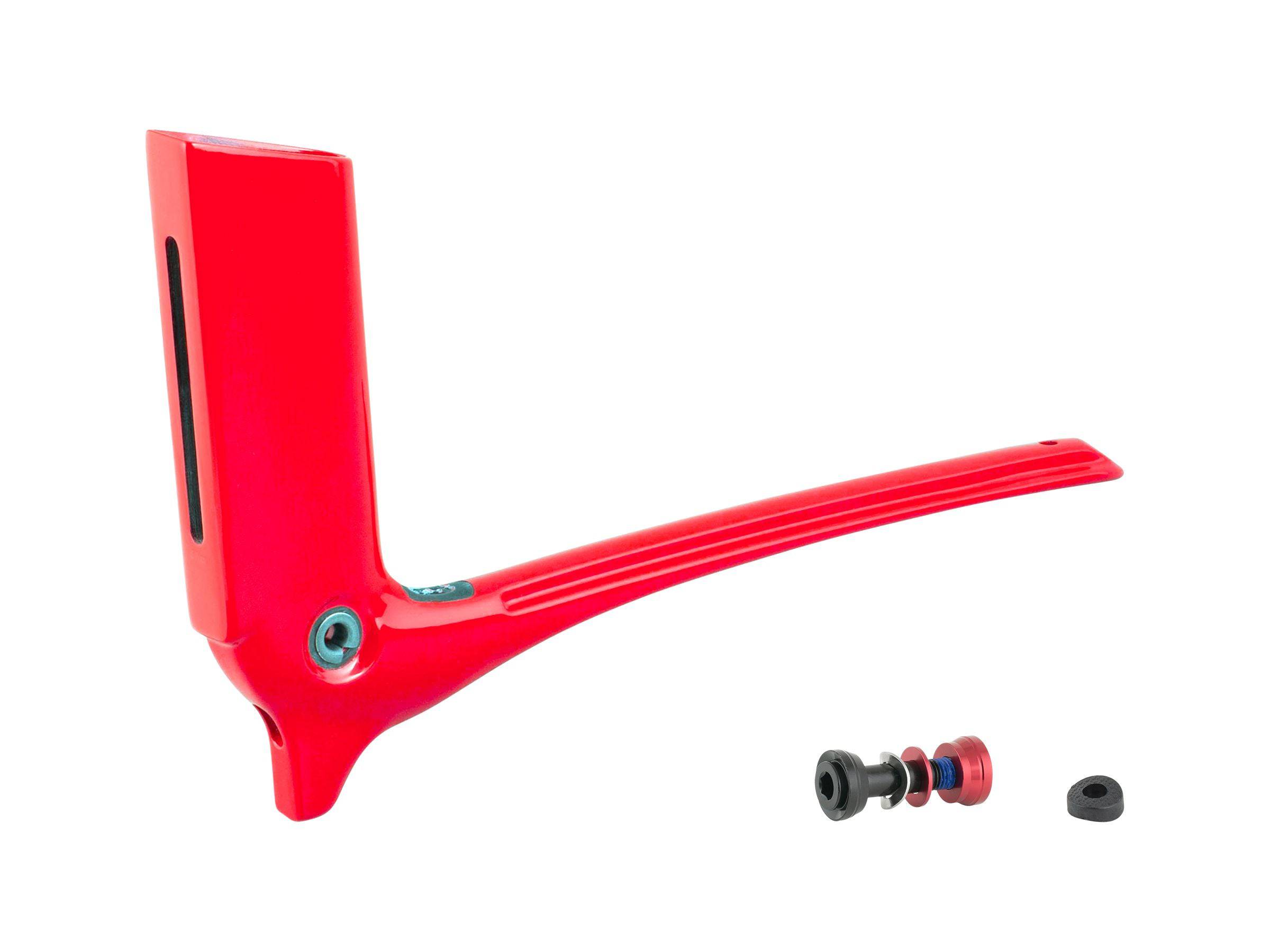 Trek Madone SL painted seatpost and seatmast with finishing kit for Madone SL road bike, featuring sleek design and branding.