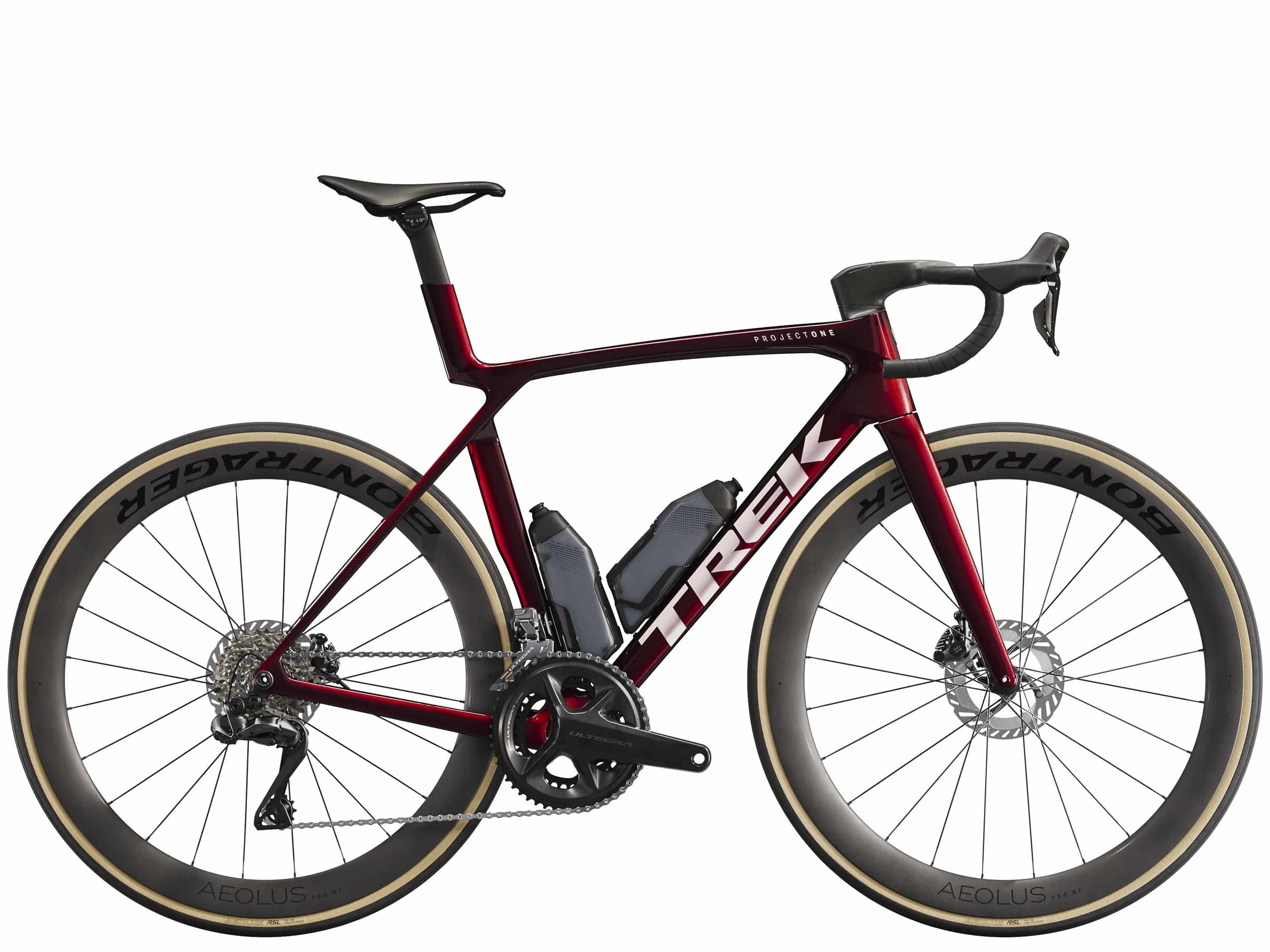 Trek Madone SLR 7 Gen 8 road bike with aero carbon frame and Shimano Ultegra Di2 shifters, shown on a neutral background.