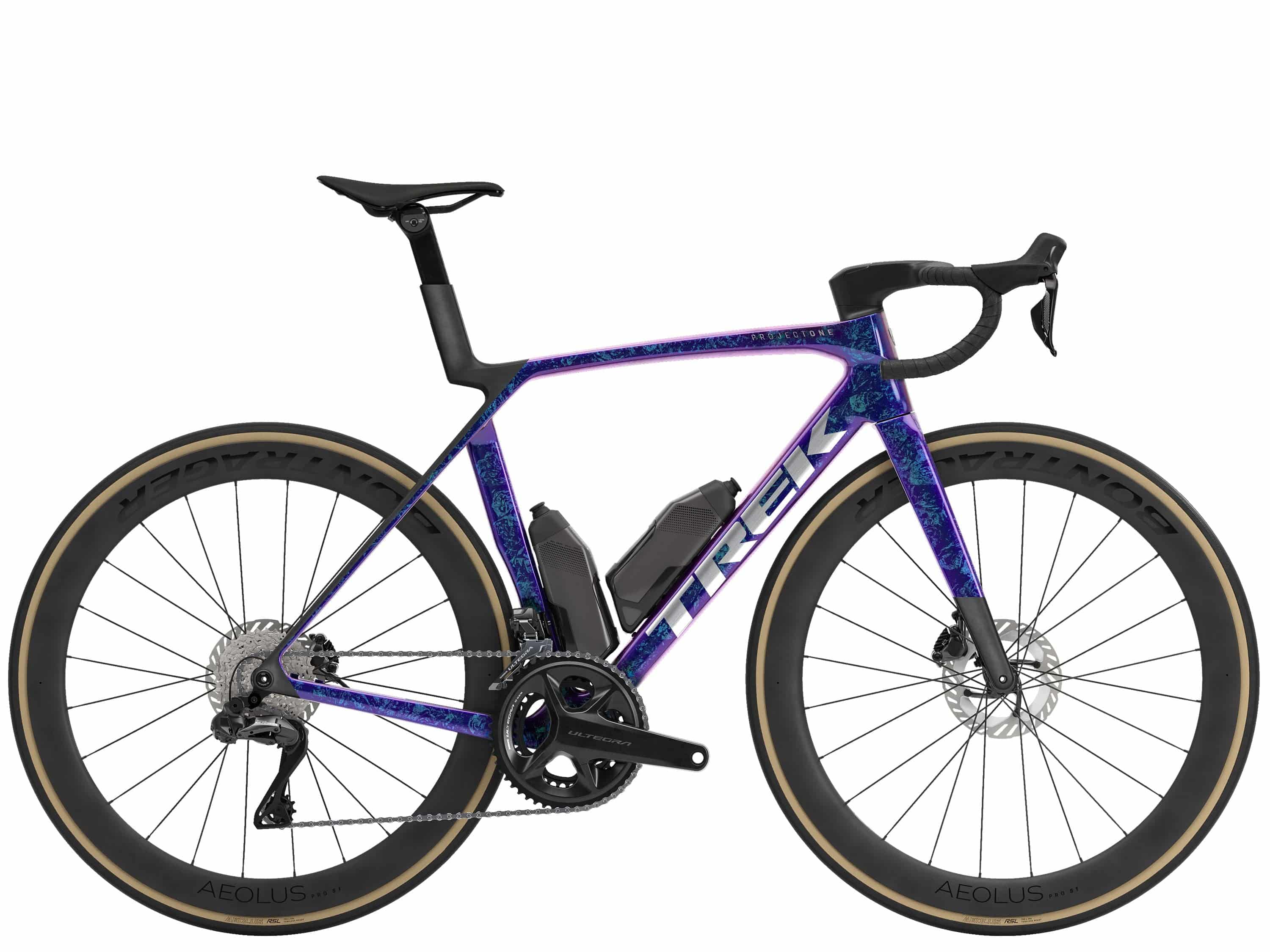 Trek Madone SLR 7 Gen 8 road bike with aero frame and 900 Series OCLV carbon frame, shown in a sleek profile.