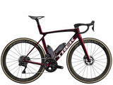 Trek Madone SLR 9 Gen 8 road bike with Shimano Dura-Ace Di2 electronic groupset, sleek aerodynamic frame, and lightweight design.