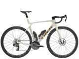 Trek Madone SLR 9 AXS Gen 8 road bike with SRAM 12-speed drivetrain and aerodynamic frame, front view on a plain background