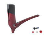 Trek Madone SLR painted seatmast and seatpost in Viper Red and Navy Smoke, aerodynamic design for road bike components.