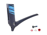 Trek Madone SLR painted seatmast and seatpost in Viper Red and Navy Smoke, aerodynamic design for road bike components.