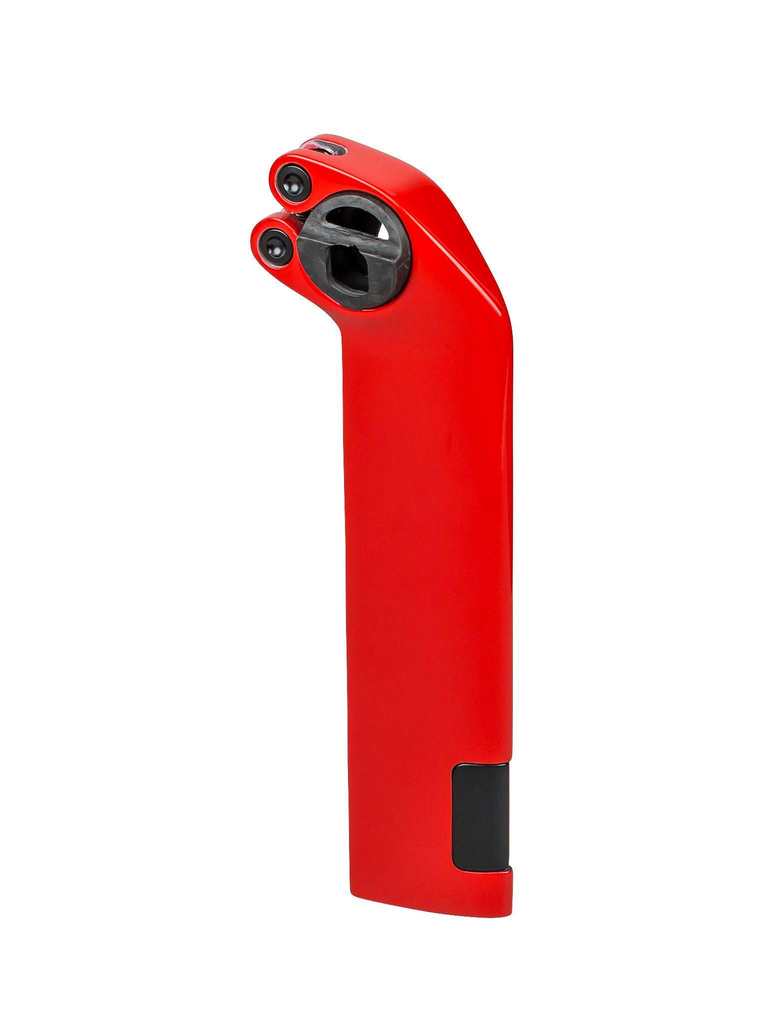 Trek Madone SLR seatpost with color-matched carbon internal seat mast cap, showing sleek carbon finish and integrated design.