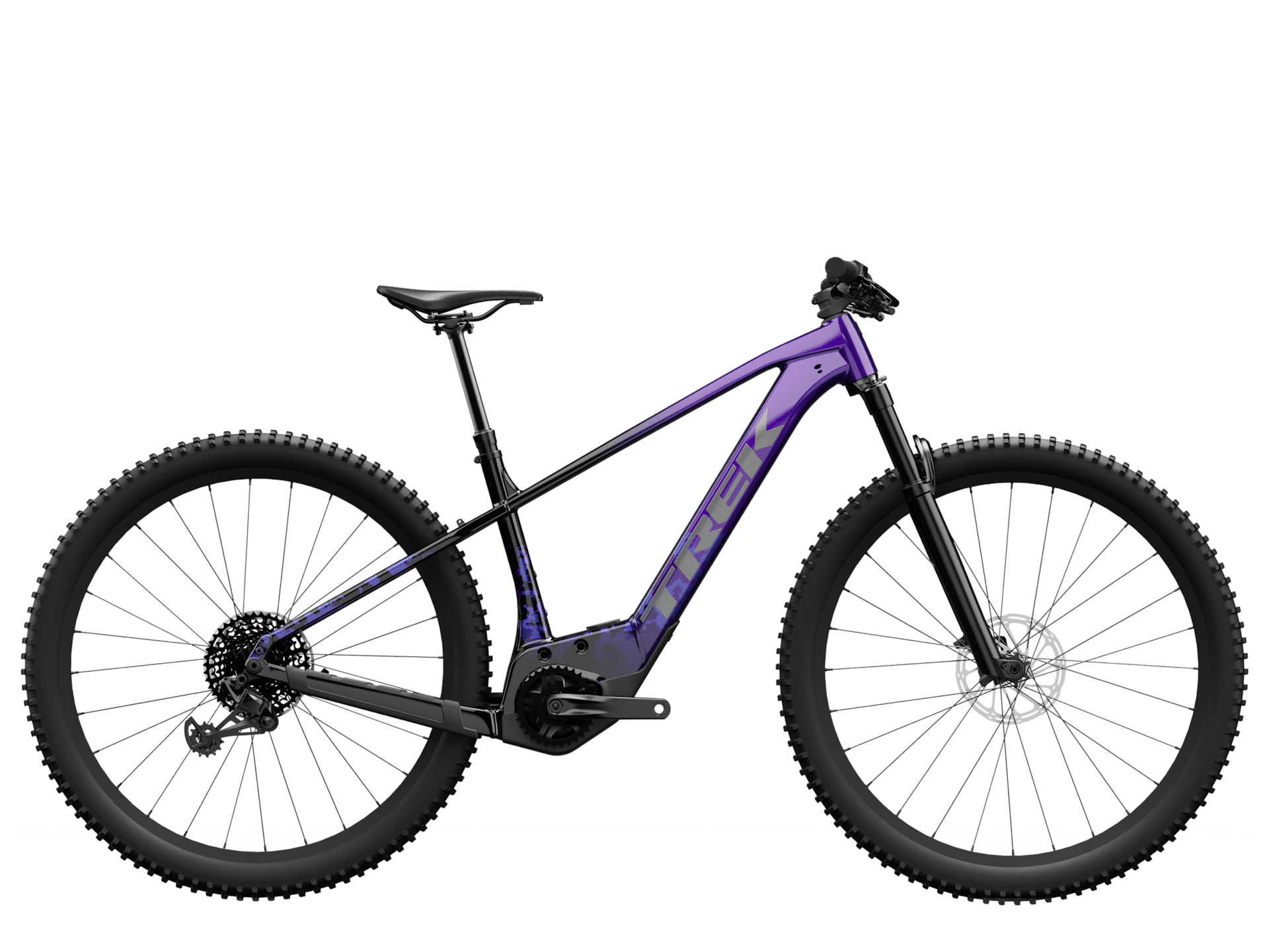 Trek Marlin+ 8 E-Mountain Bike with Bosch Active Line Plus motor, off-road ready bike with front suspension and rugged tires