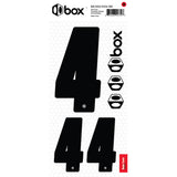 BOX BMX Two Number Sticker Kits - Black