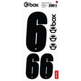 BOX BMX Two Number Sticker Kits - Black