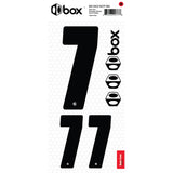 BOX BMX Two Number Sticker Kits - Black