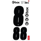 BOX BMX Two Number Sticker Kits - Black