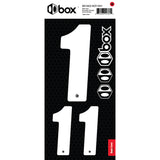 BOX BMX Two Number Sticker Kits - White