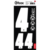 BOX BMX Two Number Sticker Kits - White