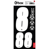 BOX BMX Two Number Sticker Kits - White