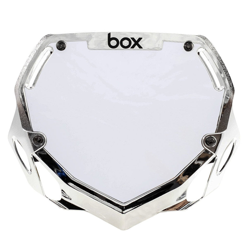 BOX BMX Box Two Chrome Number Plate - Large