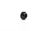 Black Fatty's tubeless valve nut for secure, durable sealing of tubeless valve stems on bicycle wheels.