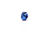 Blue Fatty's tubeless valve nut for secure, durable seal on tubeless valve stems, made by Fattys.