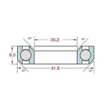 Fat Spanner P08H8 1 1/8 headset bearing for smooth bike steering control, shown in this close-up image.