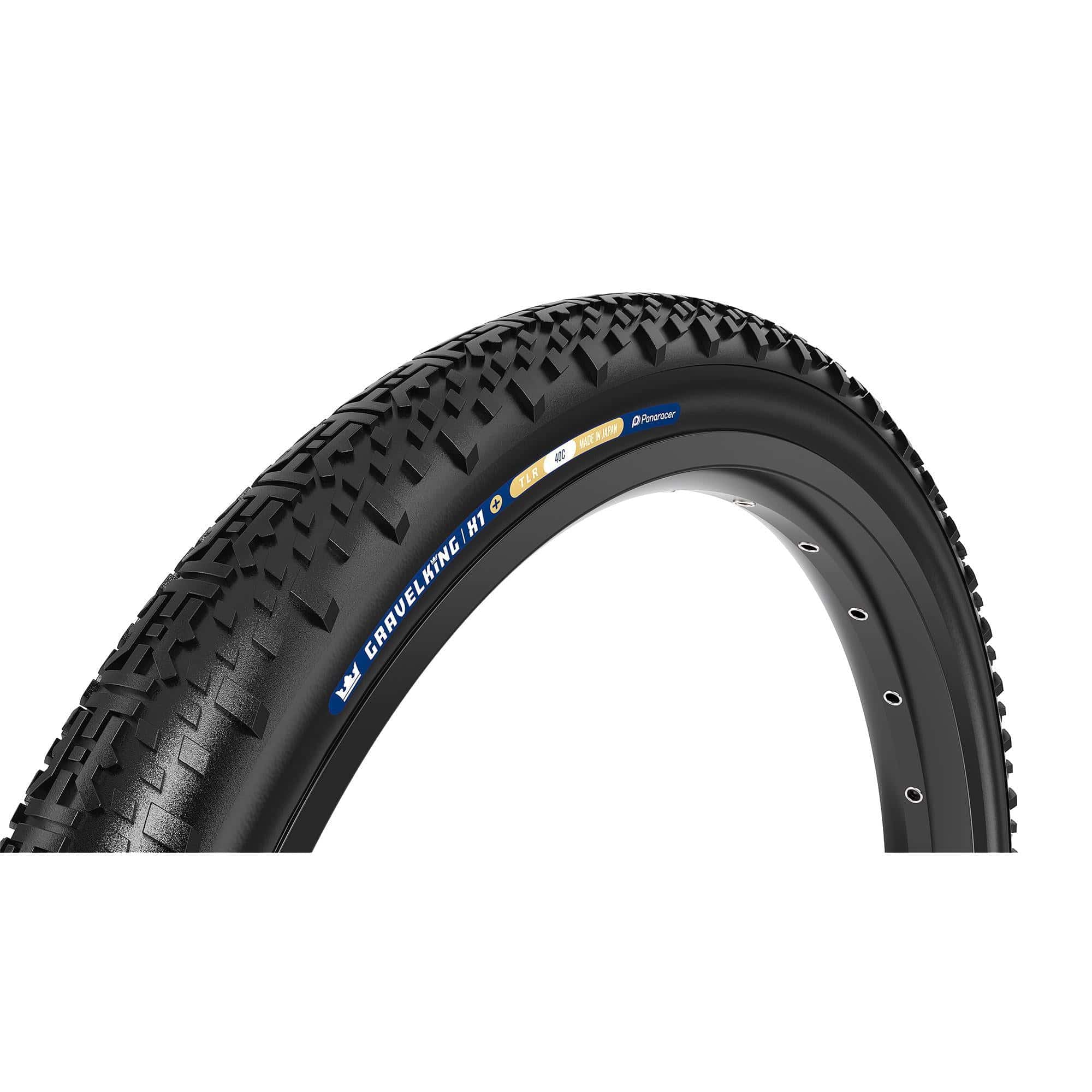 Panaracer GravelKing X1 Plus tubeless gravel tyre with fast rolling tread and durable construction, suitable for gravel cycling.