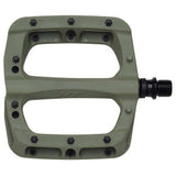 HT Components PA-03A flat pedal with replaceable pins and Cro-Mo axle, featuring a durable metal body for mountain biking.