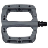 HT Components PA-03A flat pedal with replaceable pins and Cro-Mo axle, shown with black pedal body and metal pins