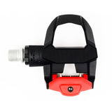 Look Keo Classic 3 road bike pedals with Keo Grip cleats in black and white, showing the pedal platform and cleat attachment area.