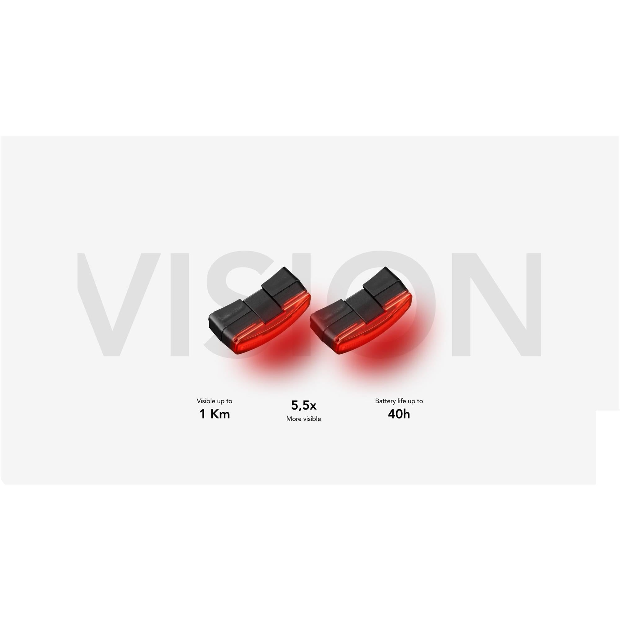 LOOK Keo Vision Upgrade Kit for Keo Blade V4 pedals with rear pedal lights, includes components for 2024+ cycling bike pedals.