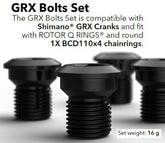 ROTOR 1X Grx Bolt Set 4 Bolts Black