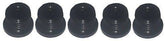 ROTOR Track Bolt Set 5Bolts Steel Black (Threaded Spider)