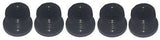 ROTOR Track Bolt Set 5Bolts Steel Black (Threaded Spider)