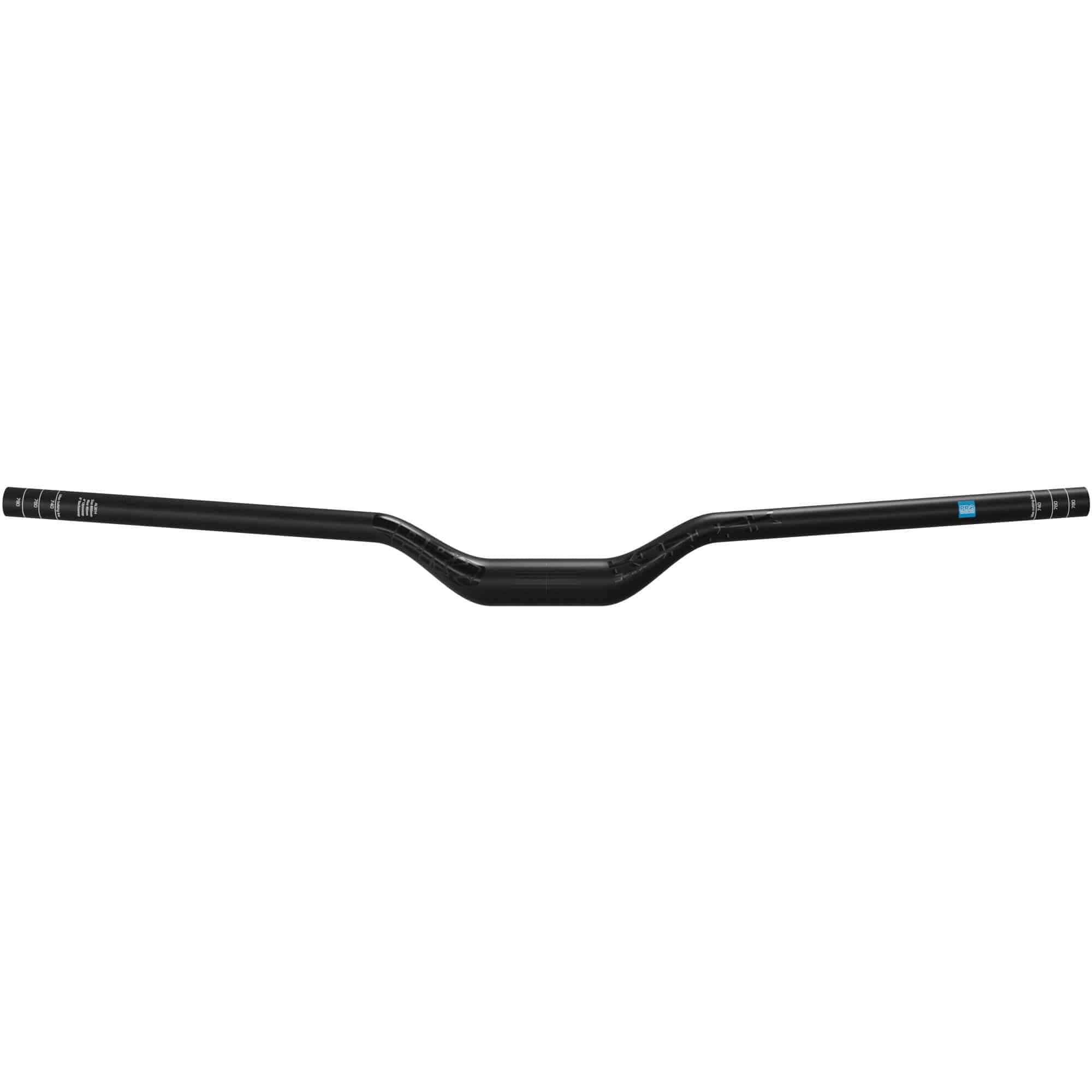 PRO MTB Koryak 3Five alloy handlebar with 35mm oversized clamp for mountain bikes, shown with close-up of clamp area.