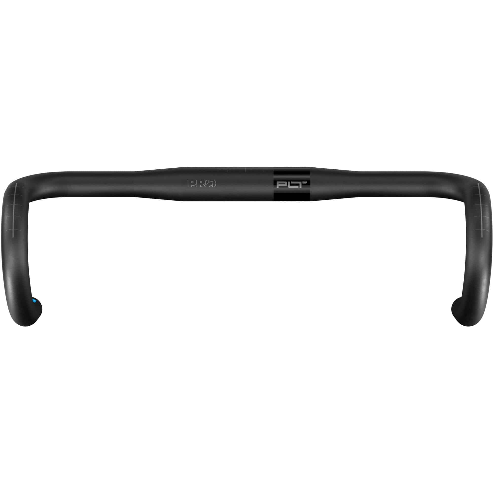 PRO PLT alloy 31.8mm road handlebar with compact bend for comfort and control, shown with close-up of the lightweight aluminum construction.