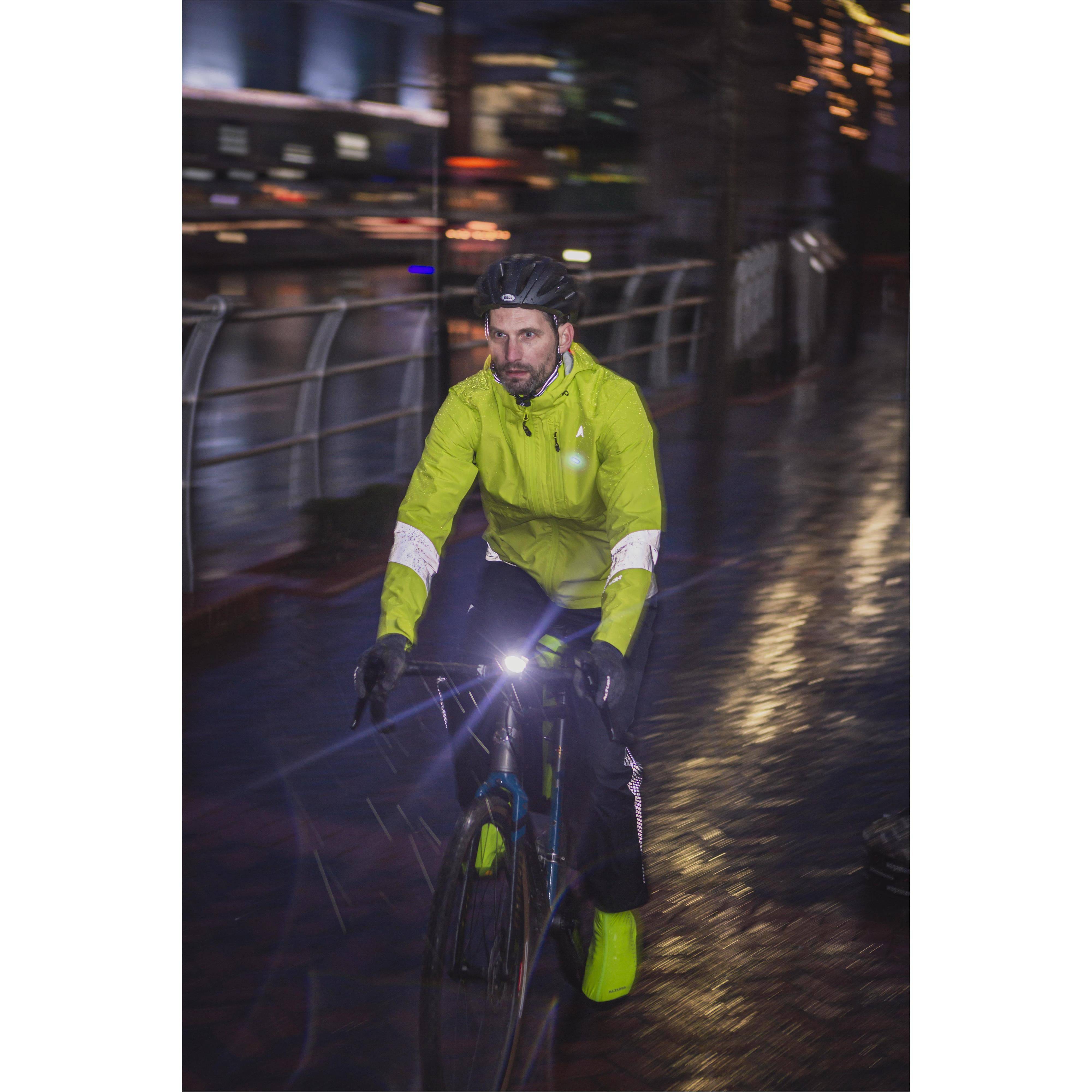 Altura Nightvision men's long waterproof cycling overtrousers, lightweight and breathable, designed for outdoor riding in wet weather.