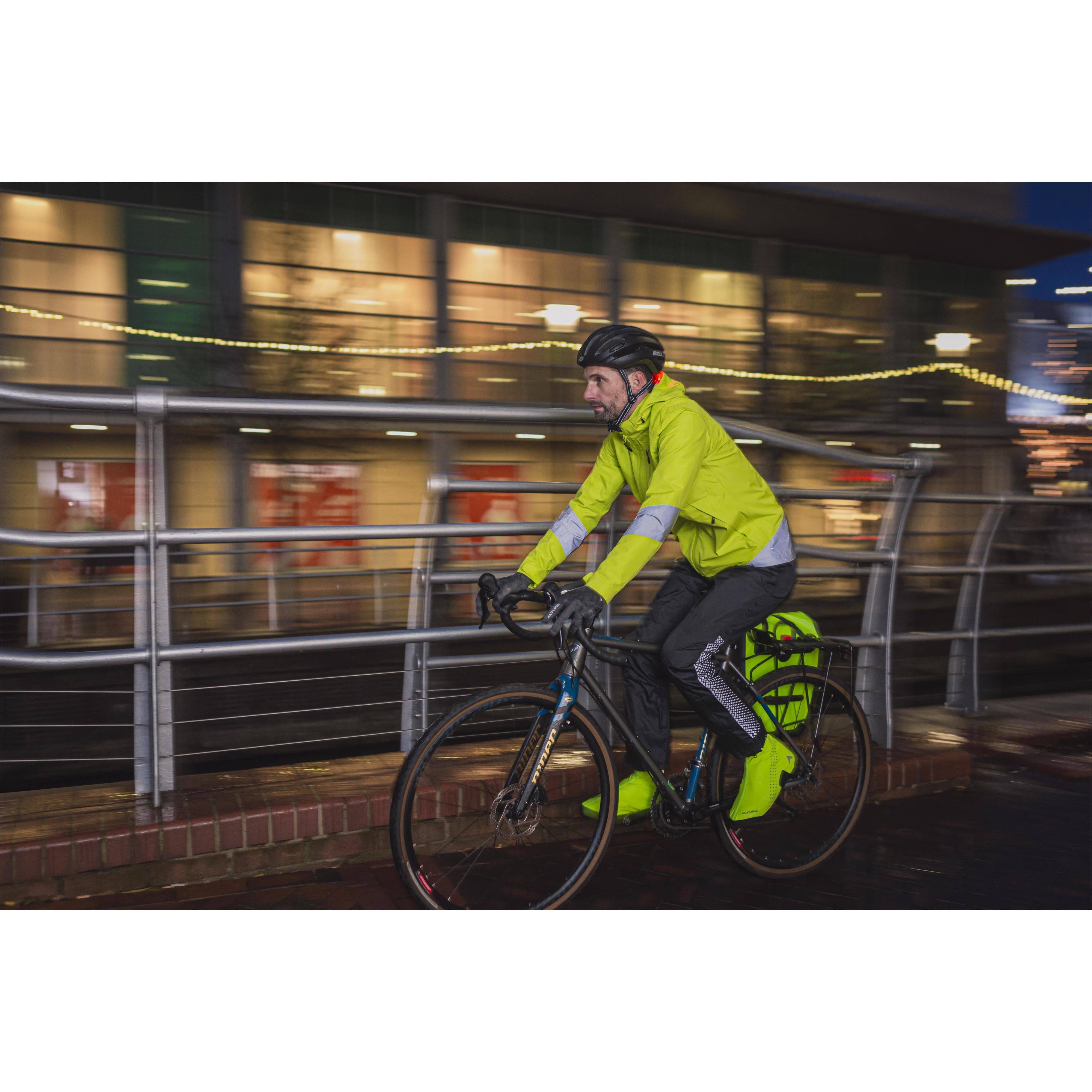 Altura Nightvision men's waterproof cycling overtrousers, long overpants with reflective details for enhanced visibility and protection.