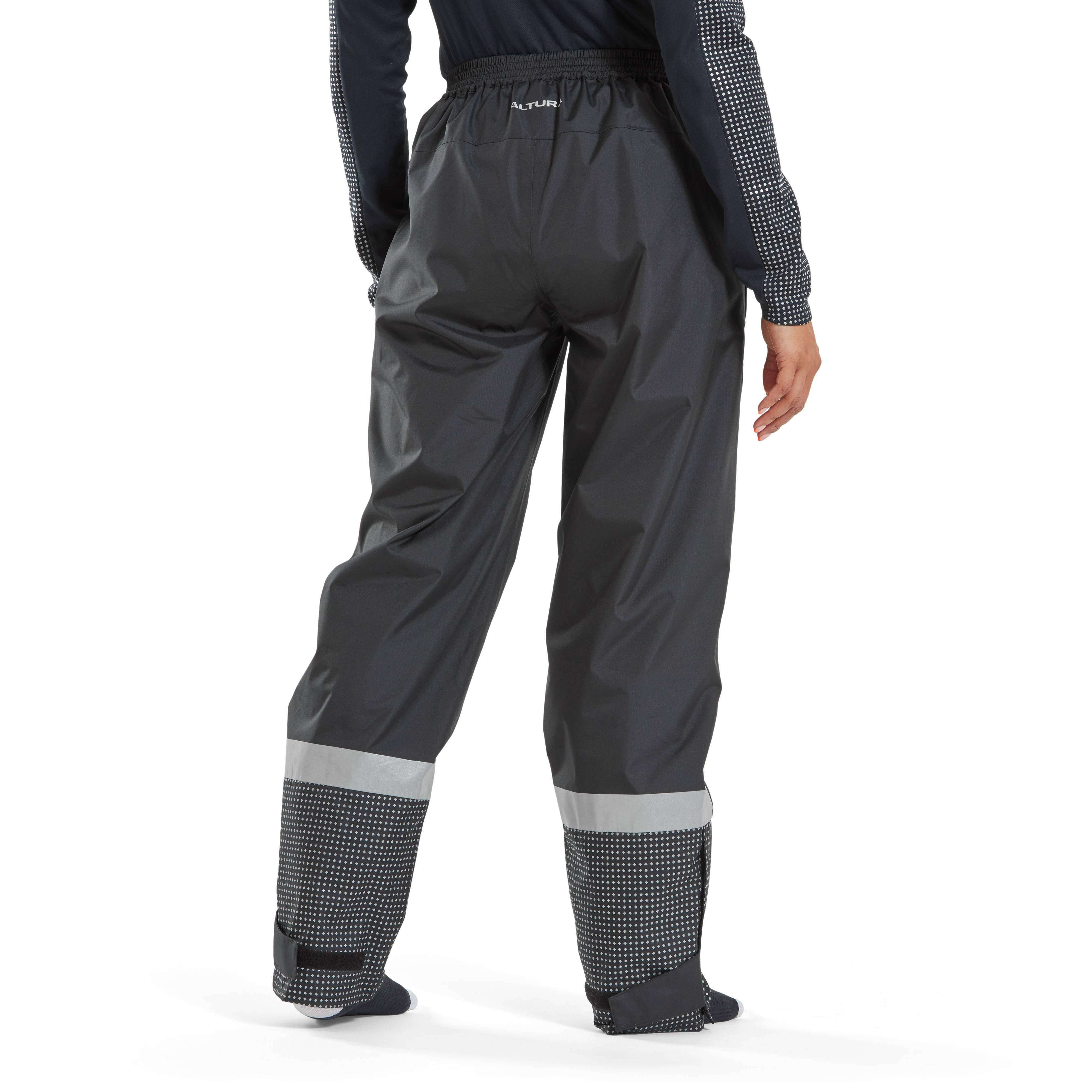Altura Nightvision women's waterproof cycling overtrousers, long outdoor clothing with reflective details for visibility and protection.