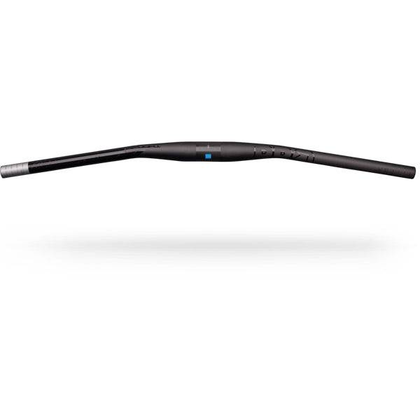 PRO Tharsis 3FIVE Carbon MTB handlebar with 740mm width, riser design, 5mm rise, 35mm clamp diameter, for mountain biking.