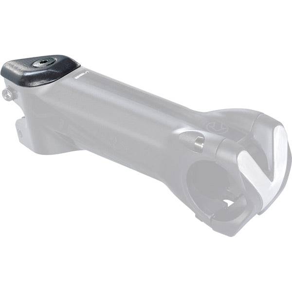 Pro Spare Vibe Topcap for PRO VIBE stem, aerodynamic bike component spare part showing a black metal topcap with branding.