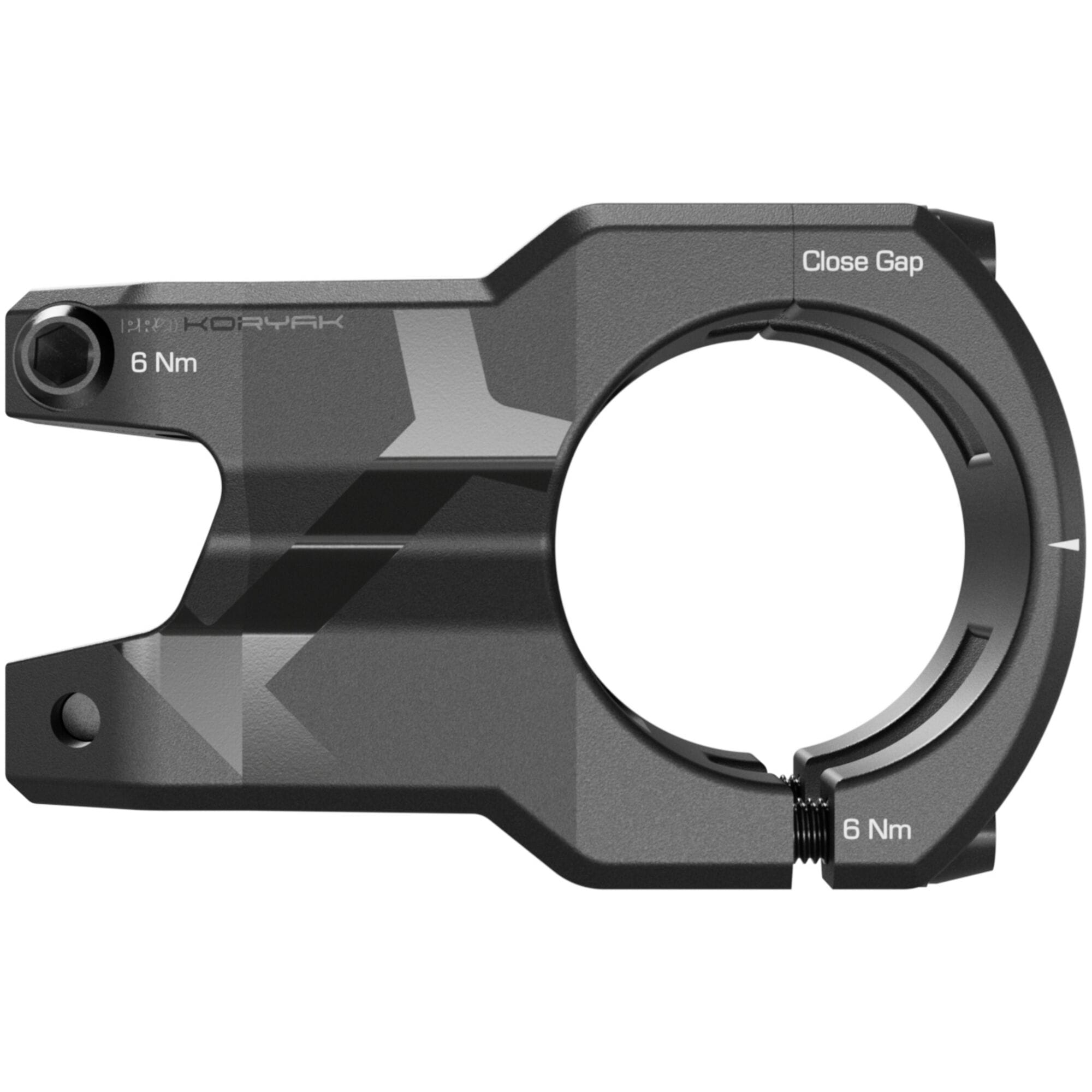 PRO Koryak 3FIVE alloy mountain bike stem with 35mm clamp and 0-degree angle for riser handlebars, durable bike component.
