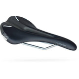 PRO Turnix Crmo saddle with PU padding and nylon fiber base, designed for comfort in bike components.