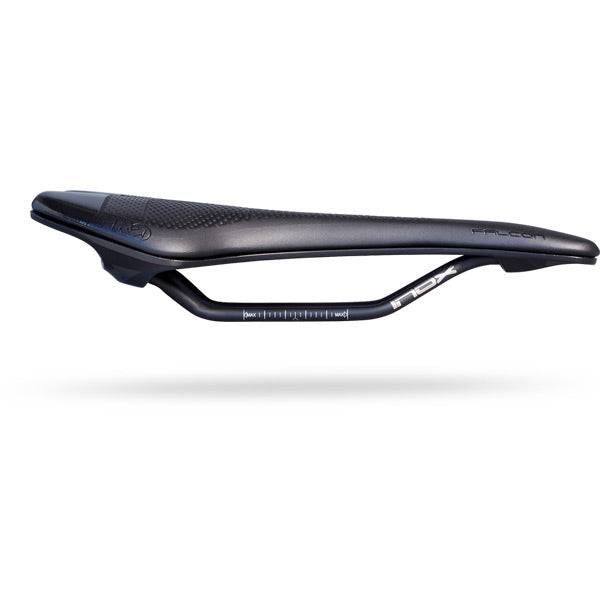 PRO Falcon Gel Saddle for cycling, showing the ergonomic design with gel padding for comfort and pressure relief.