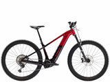 Trek Powerfly+ 8 electric mountain bike with Gen 5 motor and Shimano Deore XT drivetrain, black frame and knobby tires.