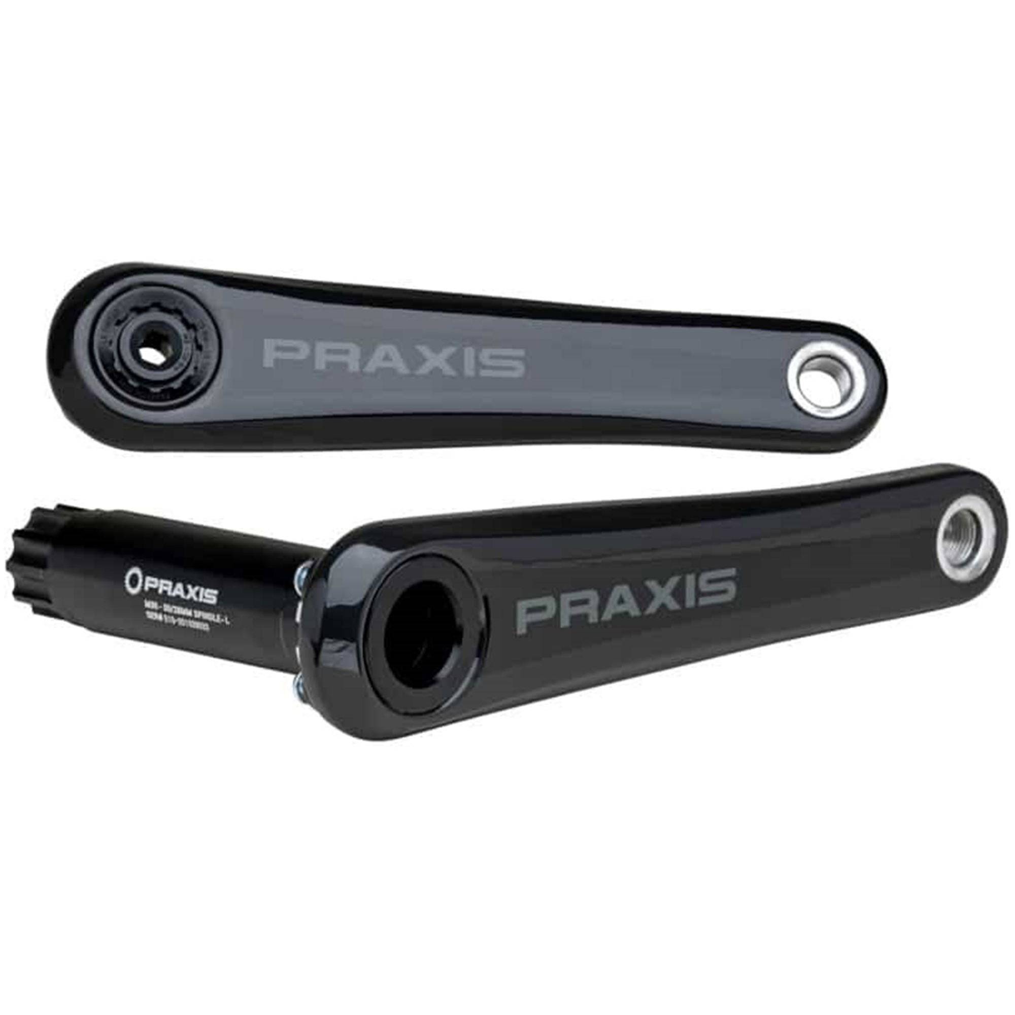 Praxis Works Zayante Carbon MTB armset with 165mm crank arms, designed for MTB transmission components