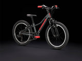 Trek Precaliber 20 kids mountain bike with 7-speed gearing, parent handle, and durable frame for learning and trail riding.