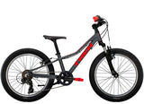 Trek Precaliber 20 kids mountain bike with 7-speed gearing and parent handle, suitable for learning and trail riding.
