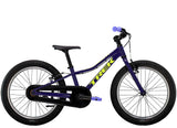 Trek Precaliber 20 kids' mountain bike with integrated handle for trail riding, featuring sturdy frame and knobby tires.