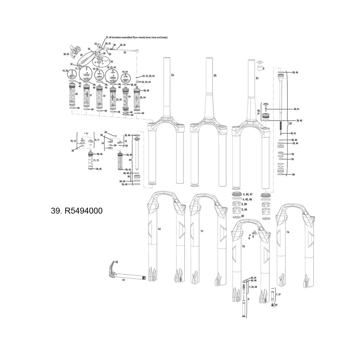 RockShox Fork Service Kit - Dual Air, SID A1/Reba A1
