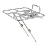 Surly 24-pack front rack Mk II for fat bikes and 29+ wheels with mounting hardware, shown mounted on a bike.