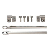 Surly Nice Rack mount kits for durable bike rack installation, showing the sturdy metal parts and mounting hardware.