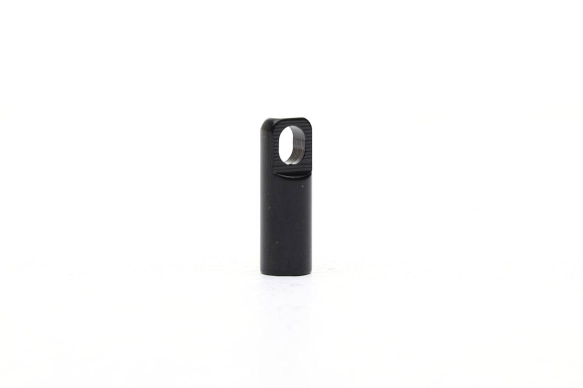 Black Fatty's Valve Dustcap with integrated valve removal tool for easy workshop maintenance, showing the dustcap and tool in black.