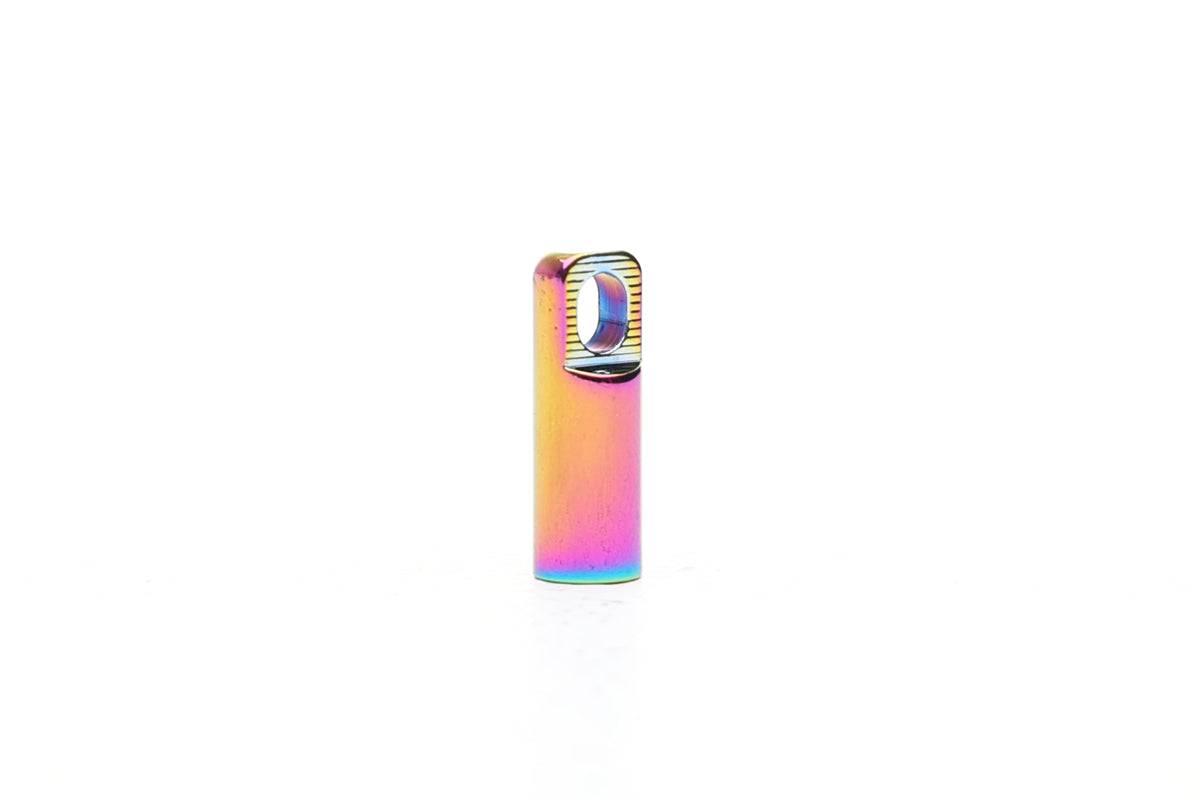 Fatty's Valve Dustcap with integrated valve removal tool, workshop-grade maintenance accessory, oil slick finish design.