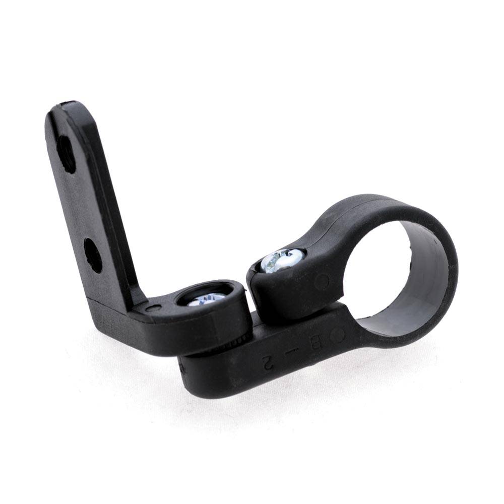 ID HI-Viz handlebar bracket for front reflector, adjustable clamp-on mount attached to a bicycle handlebar.