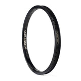 Black Gusset Components dog rims with 36 and 48 spoke configurations, designed for dirt and street bike wheels.